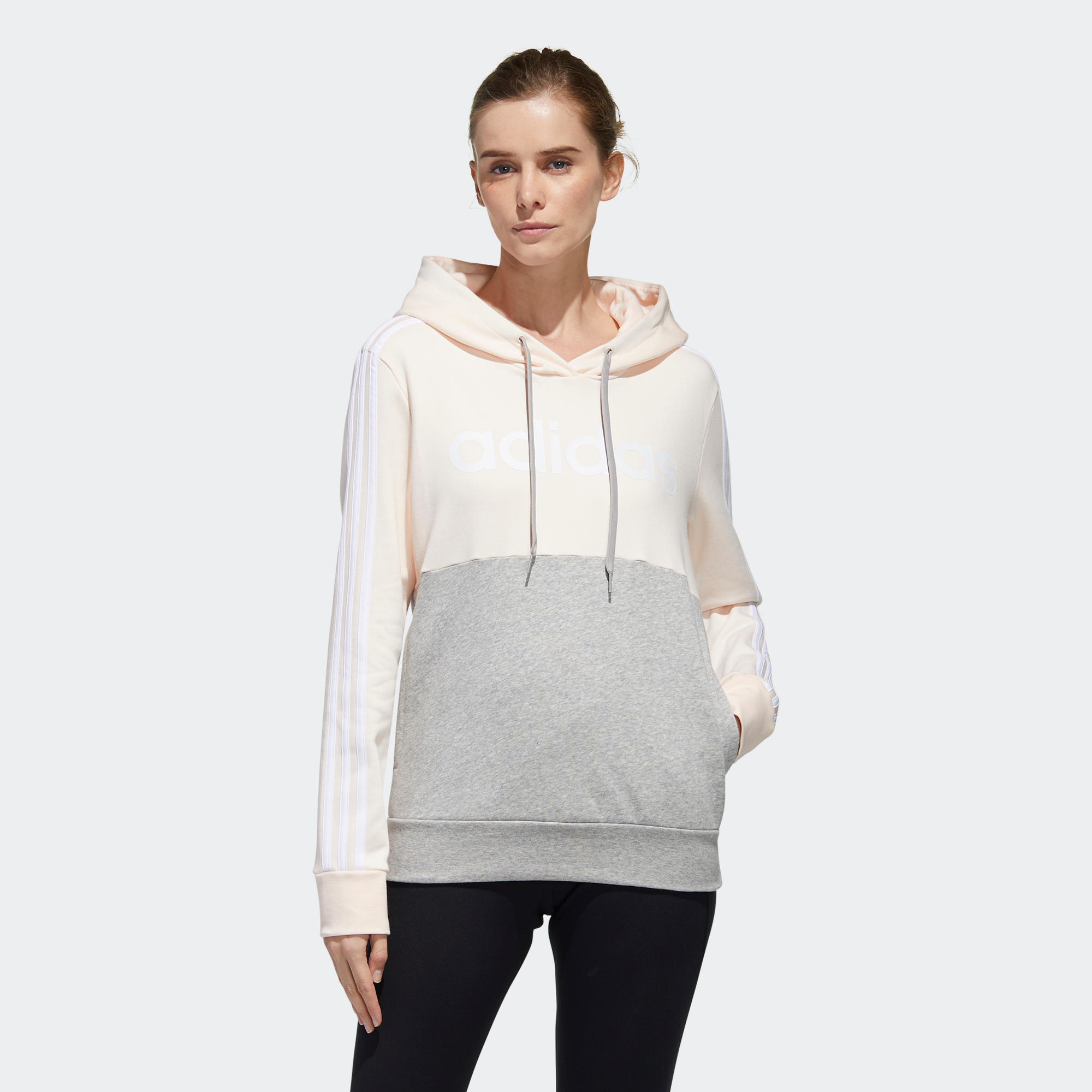 Sweat à Capuche Adidas Femme Rose et Gris Sweat à Capuche Adidas Femme Rose et Gris